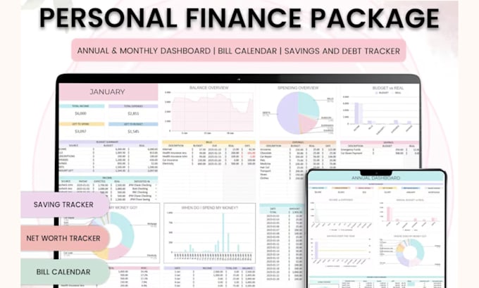 create automated excel or google spreadsheets for personal finance, student,