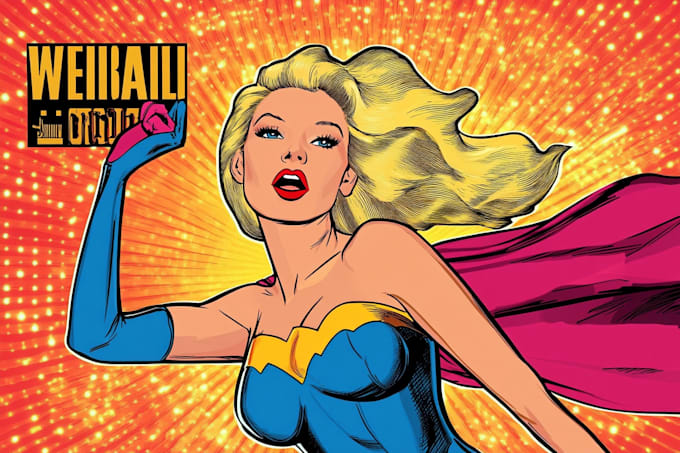 draw pop art in retro comic style