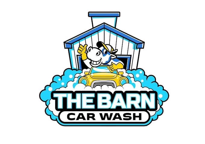 design unique barn car wash logo