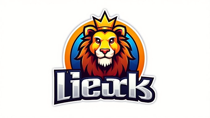 do awesome lion mascot logo design with company