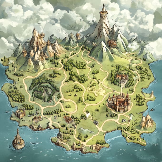 do fantasy dnd map campaign map cartography world