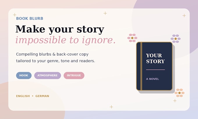 write a compelling book blurb and back cover description