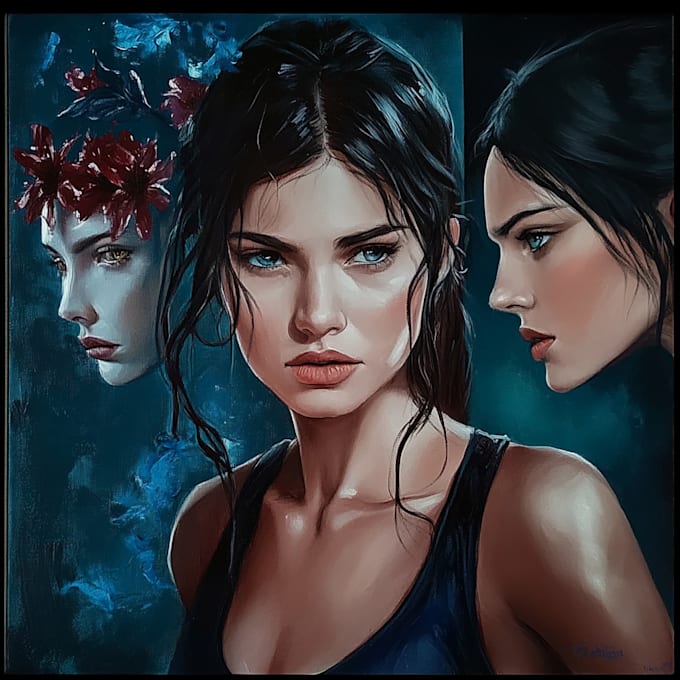 paint a realistic or fantasy portrait