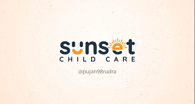 design a modern sea beach and sunset logo