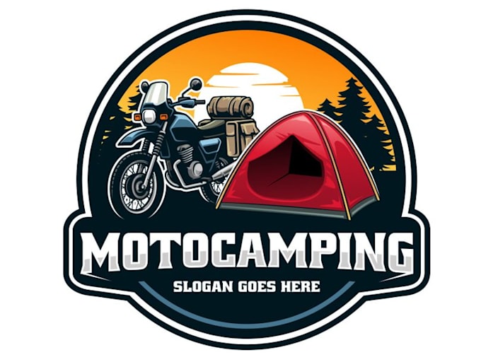 design modern summer camp logo
