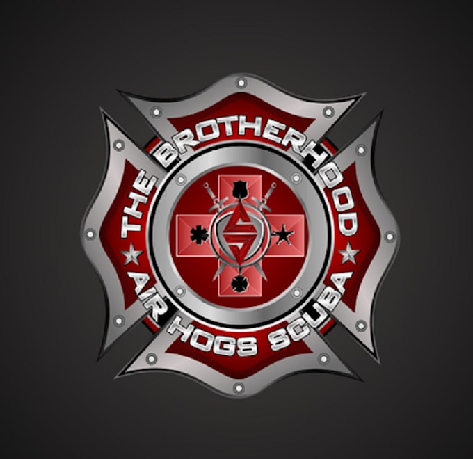 make awesome public safety and tech diver badass logo