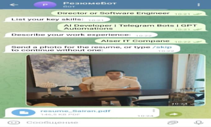 Create an ai powered telegram bot using openai and python by Dauren0109 ...