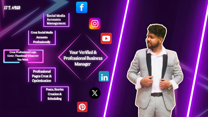 be your verified professional unique social media manager