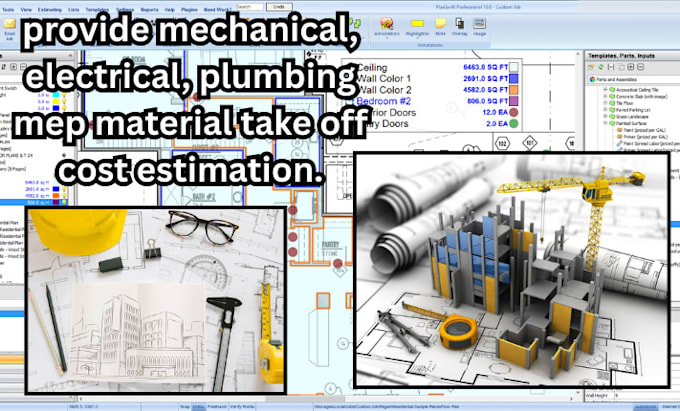provide mechanical electrical plumbing mep material take off cost estimation