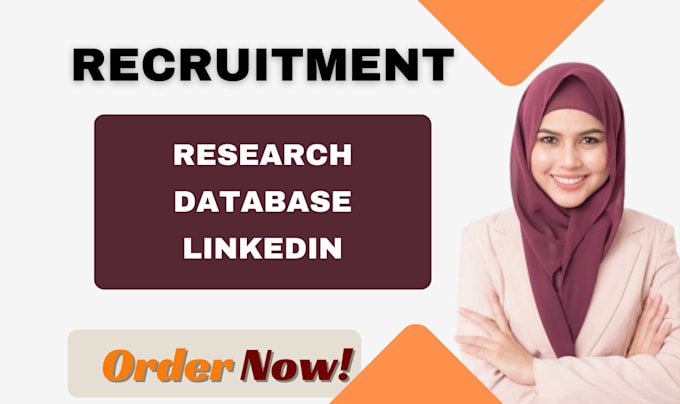 conduct recruitment research and create recruiting database through linkedin