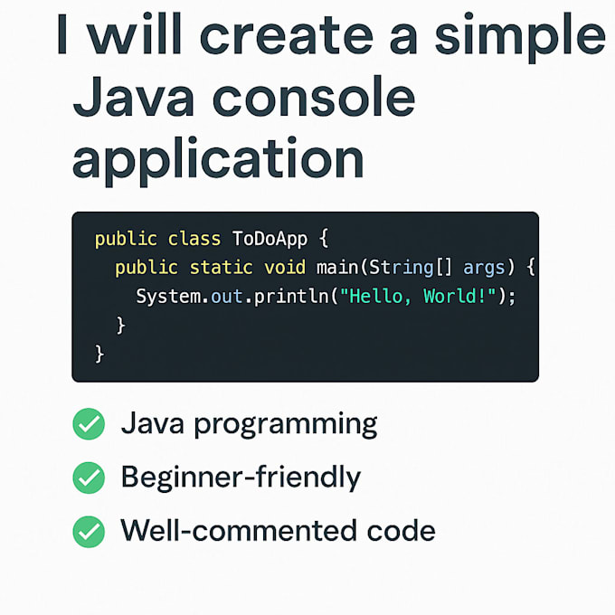 Create a custom java console application for you by Shadi_ibraheem | Fiverr