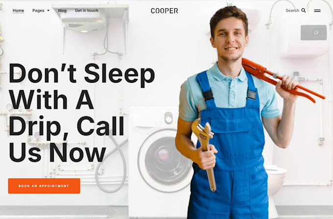 create construction, interior design, handyman, architecture portfolio website