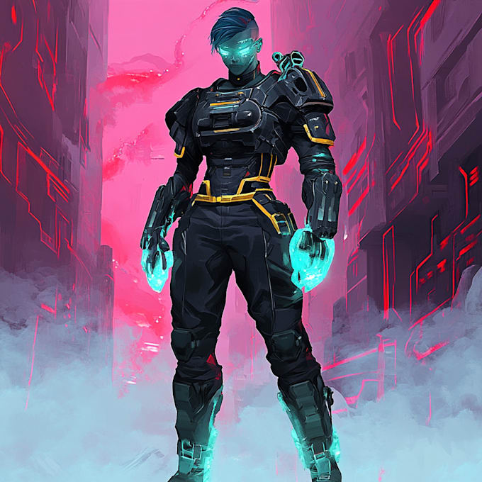 do a sci fi character illustration in may style