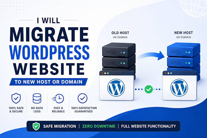 migrate wordpress website to a new host or domain