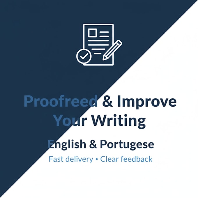 proofread and improve your writing in portuguese and english
