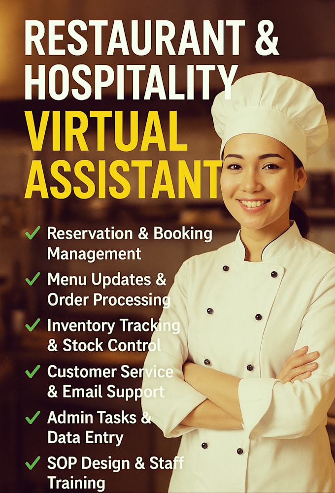 do food business and hospitality virtual assistant