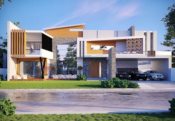 create 3d exterior design, interior design and 3d rendering