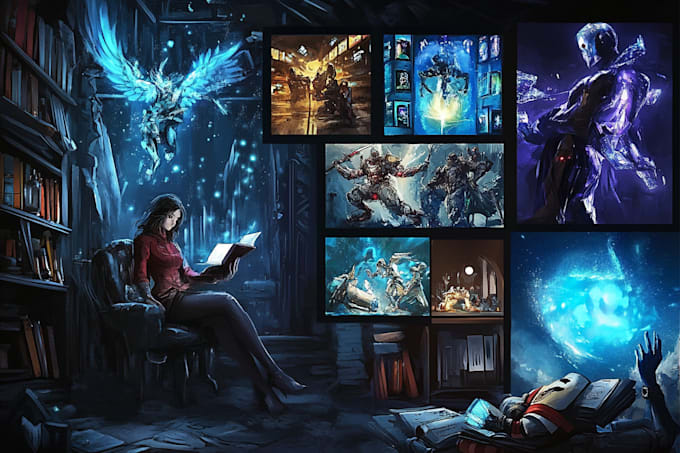 paint scifi or fantasy digital art illustration