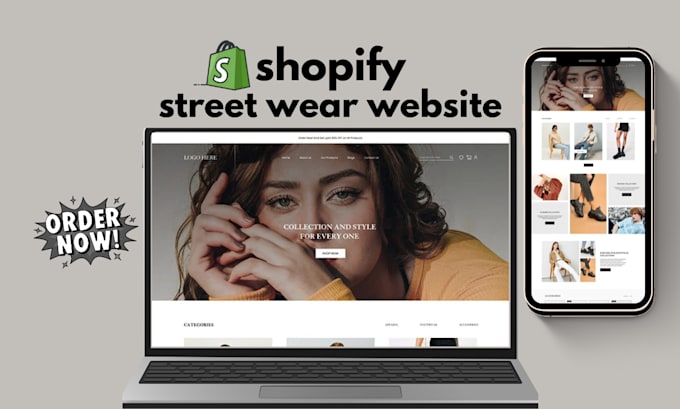 design streetwear shopify website clothing website for your clothing brand store