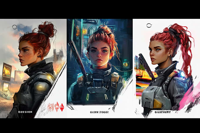 do a 2d character design and concept art for your game