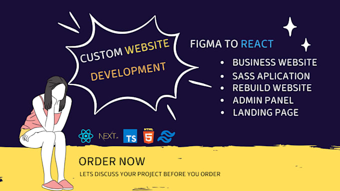 develop a custom react web application or figma to react app
