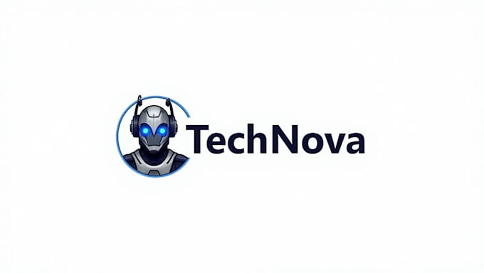 do awesome robot eps mascot logo design