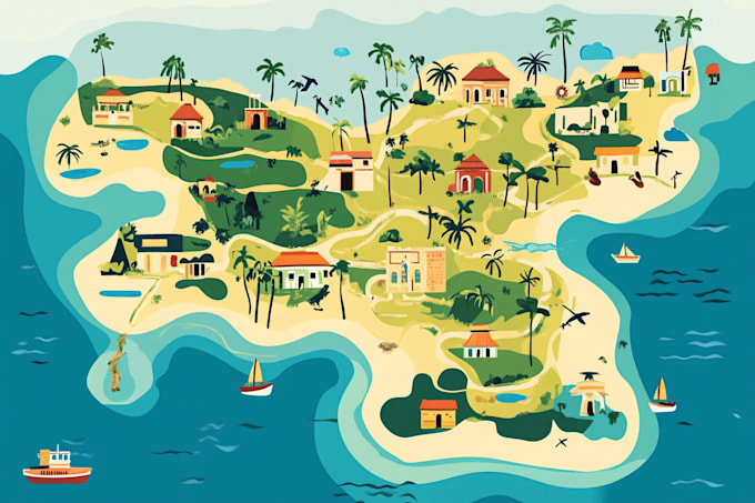 Map illustration vector illustration vector map by Noelinerk | Fiverr