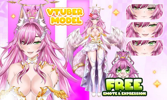 design and rigging live2d vtuber model for vtube studio