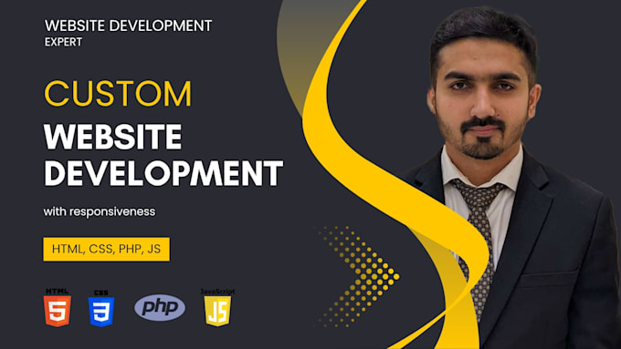 build a custom responsive website using HTML, CSS, and PHP