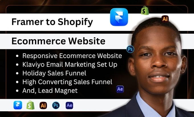 design luxurious framer to shopify ecommerce website, framer to shopify website