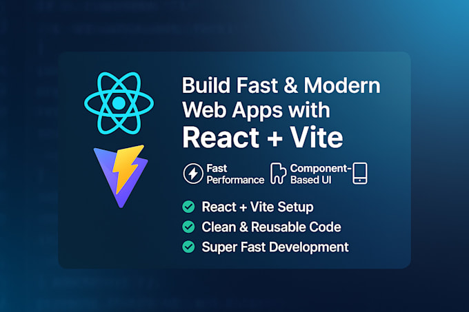 build responsive and modern reactjs vite websites for you