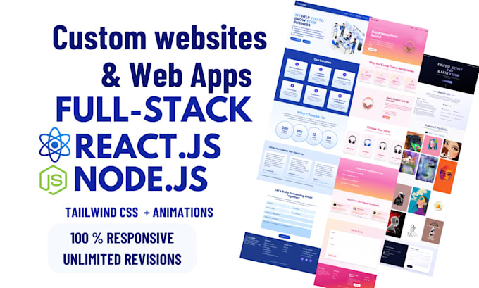 develop custom website or web app with react and mern