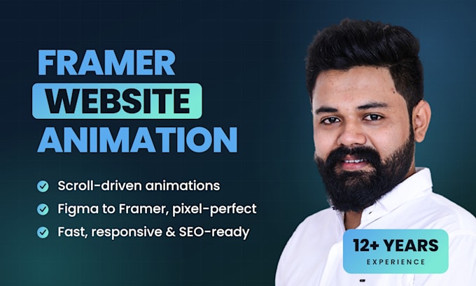design and develop framer website with animation, landing page, figma to framer