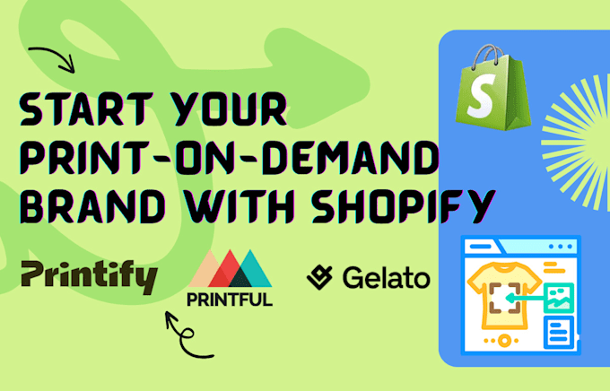 setup print on demand shopify store with printful or printify apps