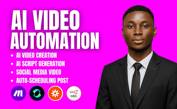 n8n ai video automation creatomate sora2 heygen veo3 runway make com made com