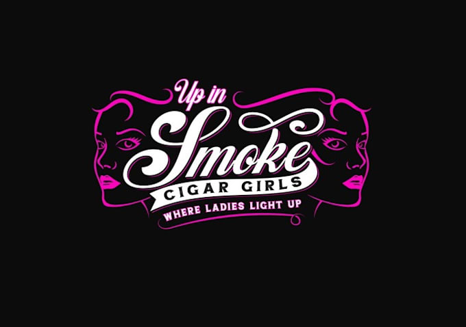 design smoke cigar girls logo