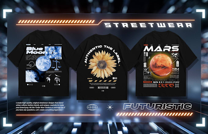 do futuristic and luxurious streetwear design in 24 hours