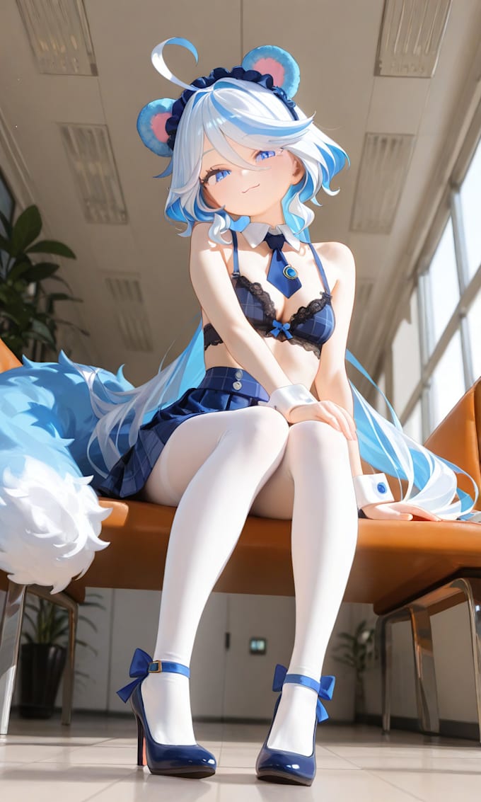 make illustration your fav char on sexy animal outfit them