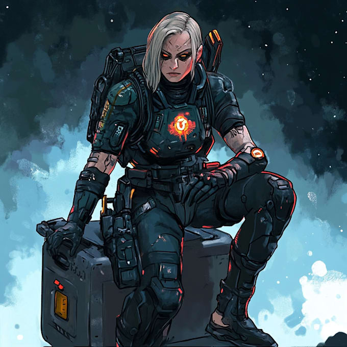 Draw a sci fi character illustration or character art by Urtommes7 | Fiverr
