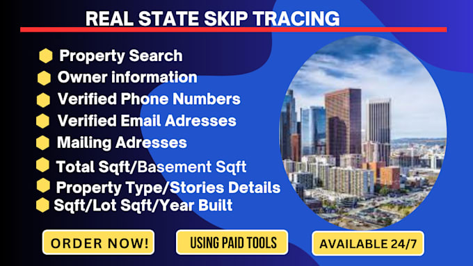 do skip tracing and list building for self storage property