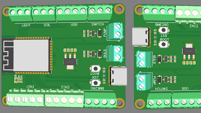 Design custom pcb, emc compliant prototypes, and 3d enclosure model pcb ...