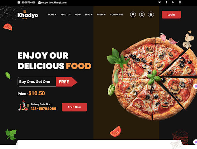 design restaurant website food website food ordering food catering website