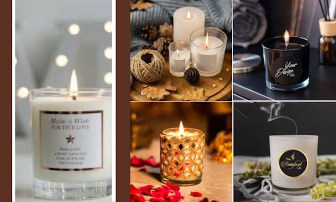 do label, candle logo design