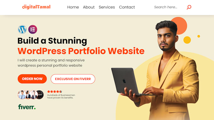 Design responsive wordpress portfolio website by Pixellence_57 | Fiverr