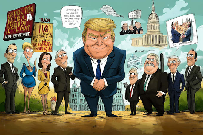 create political and editorial cartoons