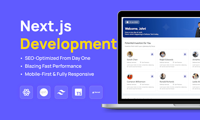 build fast SEO friendly nextjs web applications and websites