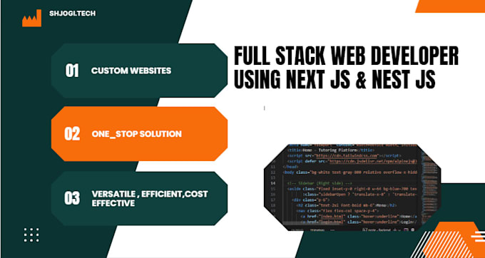develope a modern website using next js and tailwind CSS