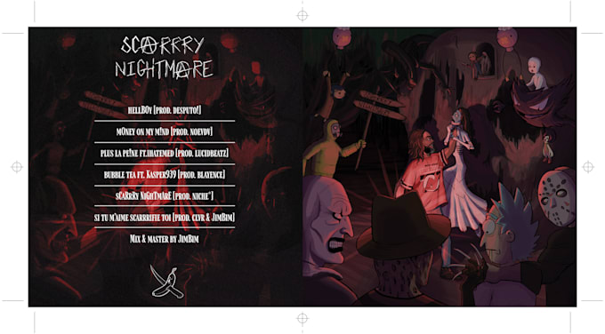 be illustrating upscale music cover illustrations with art direction