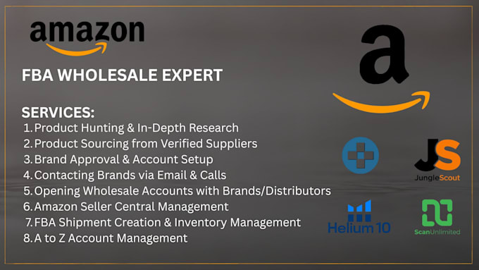be your amazon fba consultant and amazon virtual assistant, set up amazon store