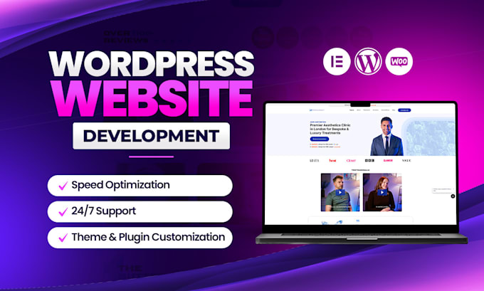 handle full wordpress website development for your service brand